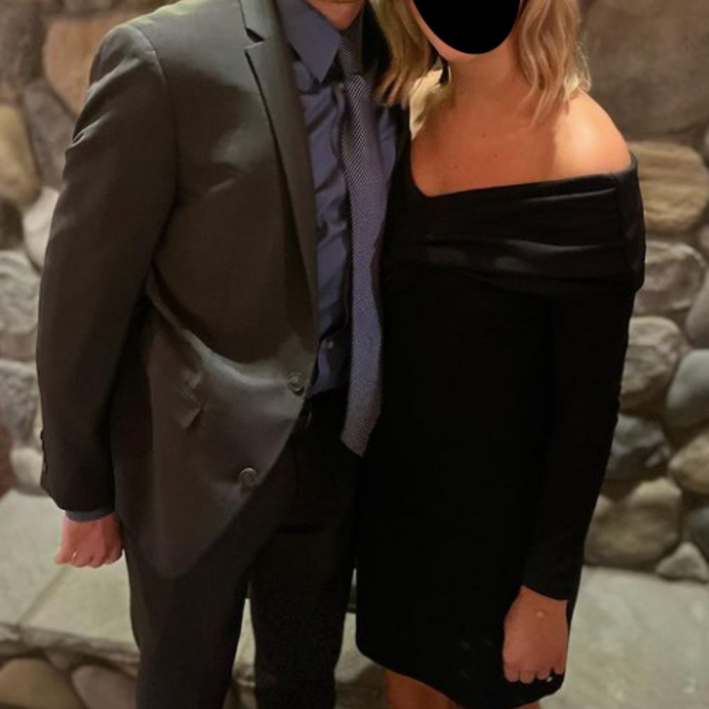 Abercrombie & Fitch Black Front Twist Dress